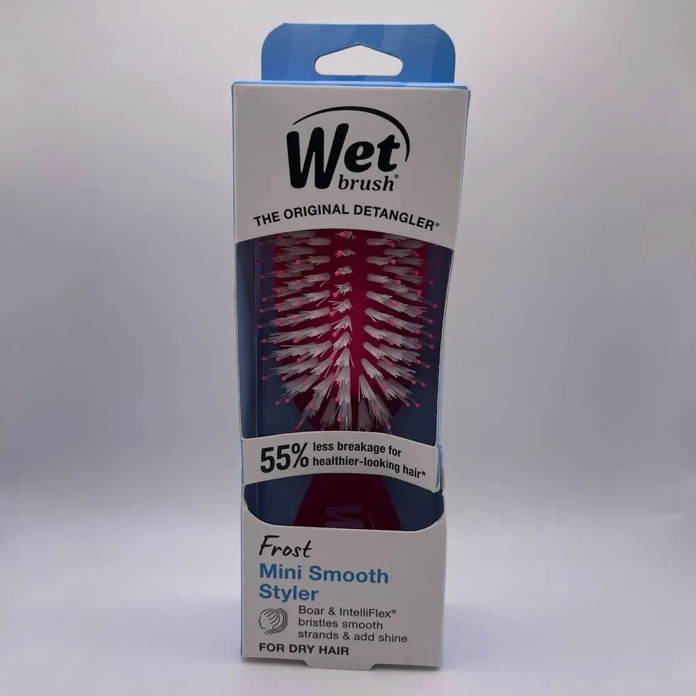 The Wet Brush Frost Pink Mini Travel Smooth Styler Hair Brush